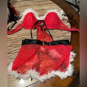 Christmas lingerie dress